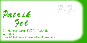 patrik fel business card